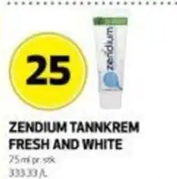 Bunnpris Zendium tannkrem fresh and white tilbud