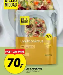 Bunnpris Lys lapskaus tilbud