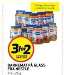 Bunnpris Barnemat på glass fra nestle tilbud
