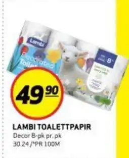 Bunnpris Lambi toalettpapir tilbud