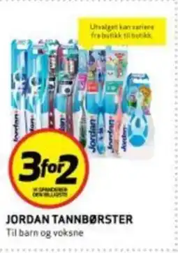 Bunnpris Jordan tannbørster tilbud