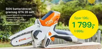Stihl batteridrevet grensag gta 26 sett