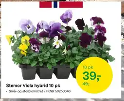 Felleskjøpet Stemor viola hybrid 10 pk tilbud