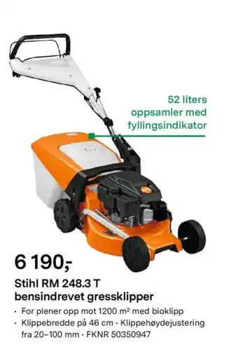 Stihl RM 248.3 T bensindrevet gressklipper