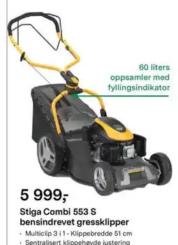 Felleskjøpet Stiga Combi 553 S bensindrevet gressklipper tilbud