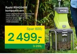 Felleskjøpet Ryobi RSH2545B kompostkvern tilbud