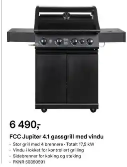 Felleskjøpet FCC Jupiter 4.1 gassgrill med vindu tilbud