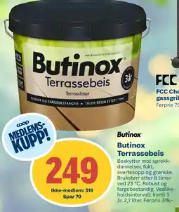 Coop Byggmix Butinox Terrassebeis tilbud