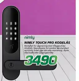 Coop Byggmix Nimly touch pro kodelås tilbud