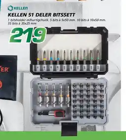 Coop Byggmix Kellen 51 deler bitssett tilbud