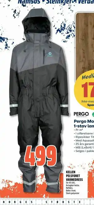 Coop Obs Kellen pelsforet varmedress tilbud