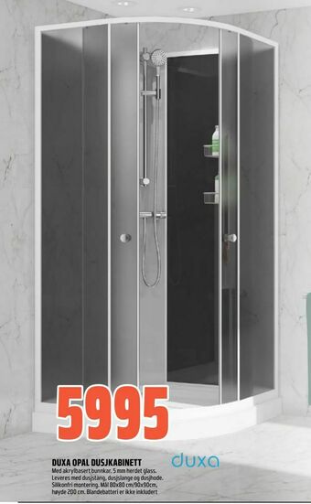 Coop Obs Duxa opal dusjkabinett tilbud