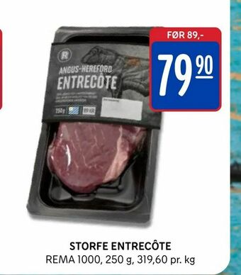 Rema 1000 Storfe entrecôte tilbud