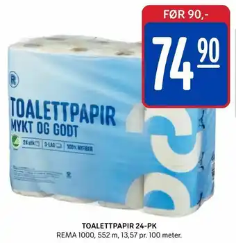 Rema 1000 Toalettpapir 24-pk tilbud