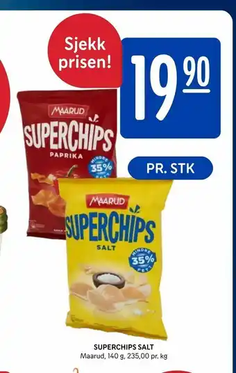 Rema 1000 Superchips salt tilbud