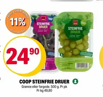 Coop Extra Coop steinfrie druer tilbud