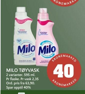 Coop Mega Milo tøyvask tilbud