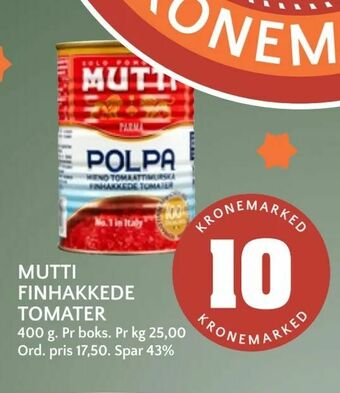 Coop Mega Mutti finhakkede tomater tilbud