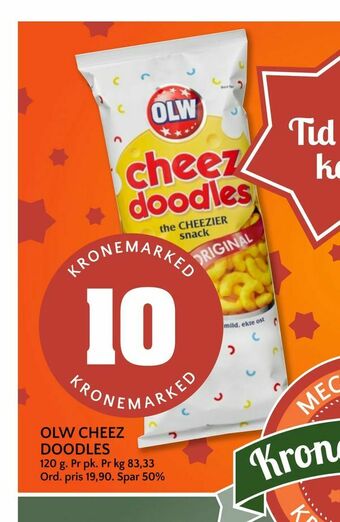 Coop Mega Olw cheez doodles tilbud