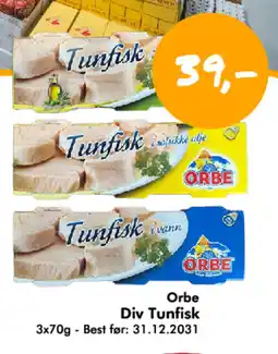 Havaristen ORBE Div tunfisk tilbud