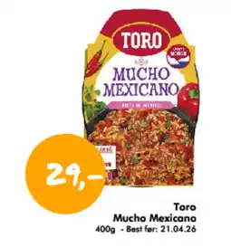 Havaristen TORO Mucho mexicano tilbud
