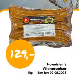 Havaristen HAVARISTEN'S Wienerpølser tilbud