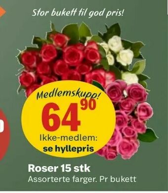 Coop Mega Roser 15 stk tilbud
