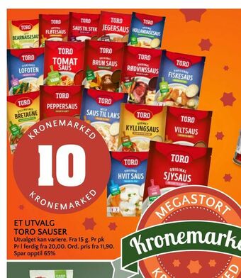 Coop Mega Et utvalg toro sauser tilbud