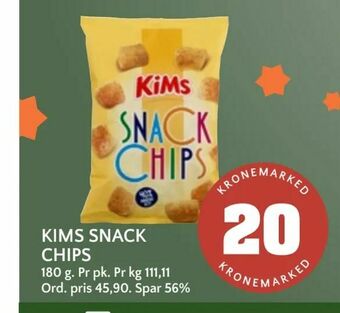 Coop Mega Kims snack chips tilbud