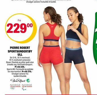 Coop Extra Pierre robert sportsundertøy ull tilbud