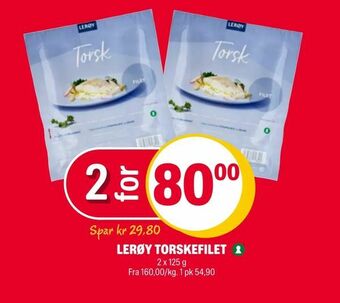 Coop Extra Lerøy torskefilet tilbud