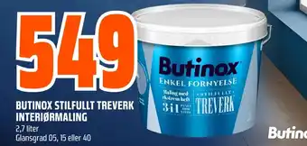 Coop Obs Butinox stilfullt treverk interiørmaling tilbud