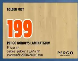 Coop Obs Pergo nordlys laminatgulv tilbud