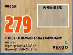 Coop Obs Pergo lillehammer 1-stav laminatgulv tilbud
