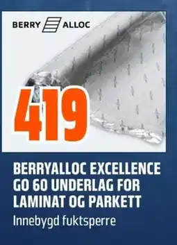 Coop Obs Berryalloc excellence go 60 underlag for laminat og parkett tilbud