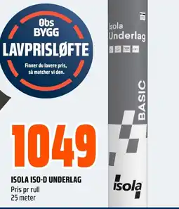 Coop Obs Isola Iso-D underlag tilbud