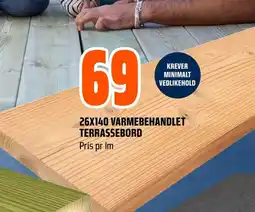 Coop Obs 26x140 Varmebehandlet terrassebord tilbud