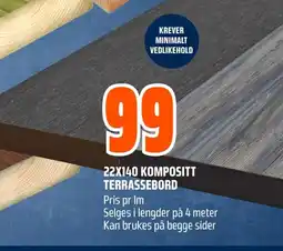 Coop Obs 22x140 Kompositt terrassebord tilbud