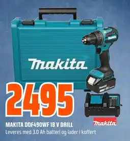 Coop Obs Makita DDF490WF 18 v drill tilbud