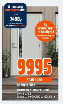 Coop Obs Harmonie selma ytterdør tilbud