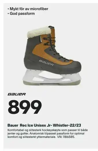 XXL Sport Bauer Rec Ice Unisex Jr- Whistler-22/23 tilbud