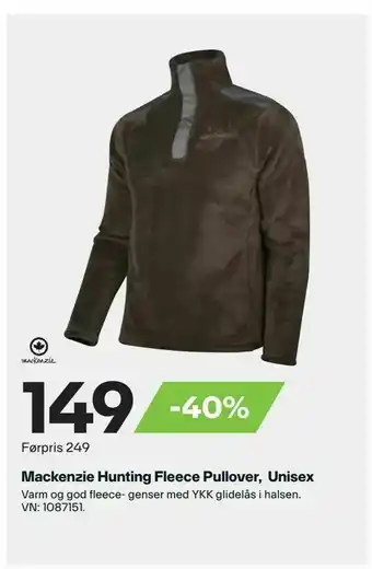 XXL Sport Mackenzie Hunting Fleece Pullover, Unisex tilbud