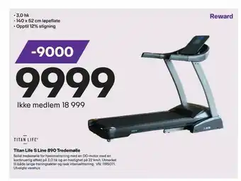XXL Sport Titan Life S Line 890 Tredemølle tilbud