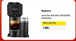 Skousen Nespresso Vertuo Next Matt Black ENV120.BMAE, Kapselmaskin tilbud