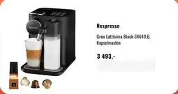 Skousen Nespresso Gran Lattisima Black EN640.B, Kapselmaskin tilbud