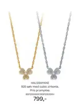 Bjørklund Halssmykke 925 sølv med cubic zirkonia. pris pr.smykke. tilbud