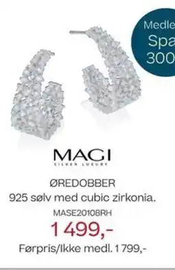 Bjørklund Magi øredobber 925 sølv med cubic zirkonia. tilbud