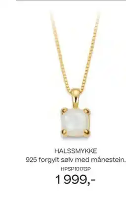 Bjørklund Halssmykke925 forgylt sølv med månestein. tilbud