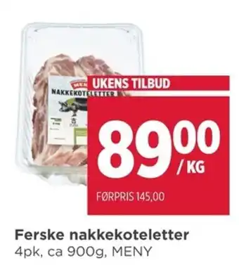 Meny Ferske nakkekoteletter tilbud