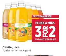Meny Cevita juice tilbud